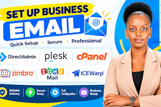 setup business email using directadmin plesk cpanel zimbra zoho mail icewarp