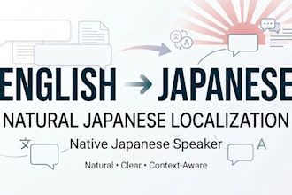 translate english into natural japanese for localization