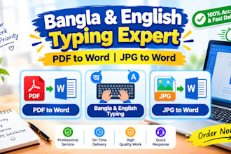 do data entry, typing and virtual assistant work