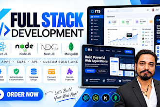 develop a full stack web app with react node js and next js