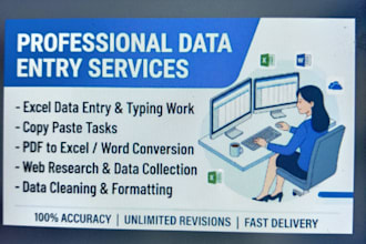 do accurate data entry copy paste and excel work