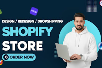do shopify store design, redesign shopify store, dropshipping store,online store