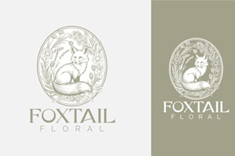design a minimal botanical feminine or floral logo
