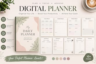 design a professional digital planner, daily planner