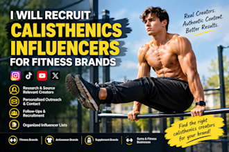 recruit calisthenics influencers for fitness brands