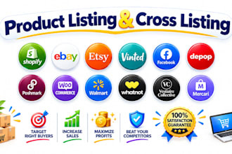 draft listing and crosslist on poshmark, ebay, depop and other marketplaces