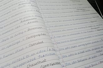 craft aesthetic handwritten study notes