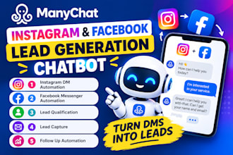 build manychat instagram and facebook chatbot