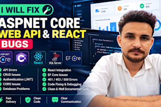 fix aspnet core web API and react bugs