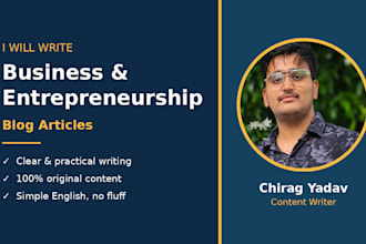 write engaging business and entrepreneurship blog articles