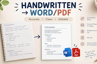 convert your handwritten notes into editable word or PDF