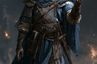 draw fantasy dnd characters, heroes, villains and creatures