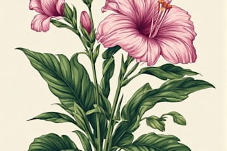 draw botanical illustrations of flowers