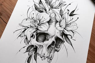 design custom watercolor tattoo illustration and flash art