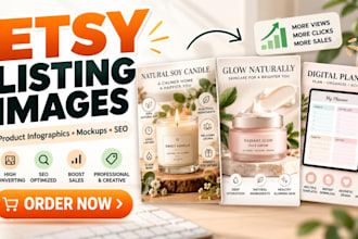 design etsy listing images product infographics and mockups