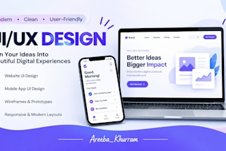 design modern website UI UX in figma