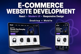 build a responsive ecommerce website frontend using react