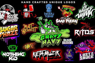 design a custom lettering and wordmark logo with distinctive