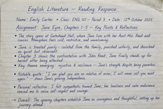 do handwritten assignments and notes in urdu and english neatly