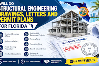 do structural engineering drawings, letters and permit plans for florida