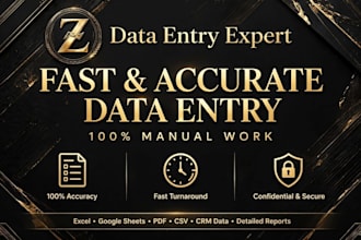 accurate data entry typing excel work