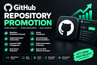design flyer for USA github promotion, github repository and stars growth