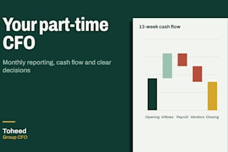 be your part time fractional cfo for reporting cash flow and strategy