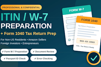 prepare and review your form w7 for an itin application