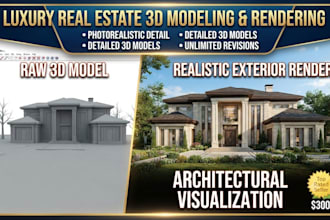 create 3d exterior model and realistic outdoor rendering for your property