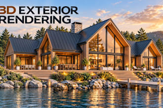 create 3d exterior model and realistic outdoor rendering for your property