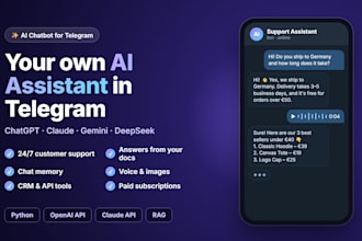 create an ai chatbot for telegram with chatgpt or claude