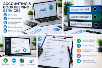 do bookkeeping, bank reconciliation and financial accounting