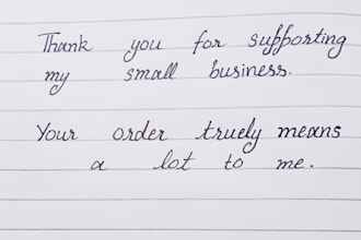 create custom handwritten messages, notes and content