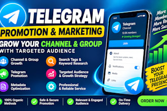 do telegram promotion, telegram marketing, channel and group growth