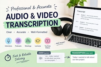 transcribe your audios to text and your handwritten notes to a word document