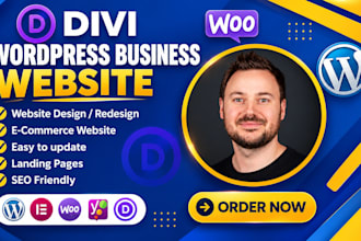 design or redesign divi wordpress website with divi builder