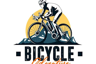 design a modern and professional cycling logo for your brand