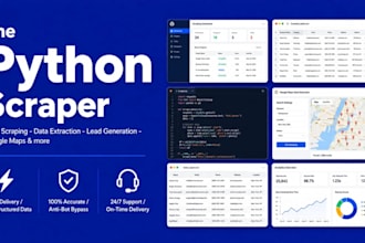 do web scraping, python, scrapy, selenium, data extraction specialist