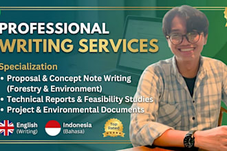 write environmental and forestry project proposals, concept notes, and reports