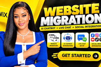 do wix website migration, redesign, ai chatbot, live chat, social integration
