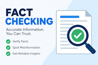 fact check errors, proof read documents