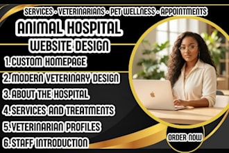 design a professional animal hospital and veterinary clinic website