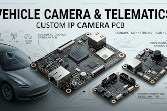 design vehicle camera, telematics, IP camera pcb