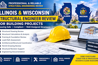 provide illinois and wisconsin structural engineer review for building projects