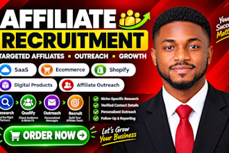 recruit targeted affiliates for saas, ecommerce and affiliate programs