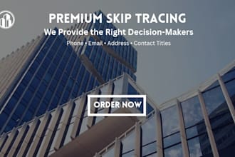 provide premium skip tracing with best contact titles by using tloxp and sos