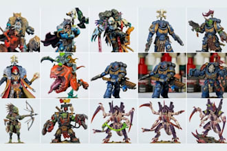 do miniature painting, warhammer 40k, dnd miniatures, and resin printing