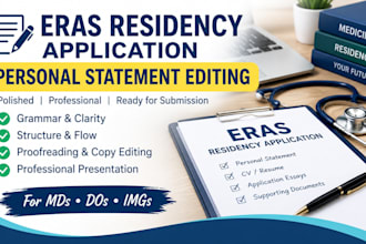 edit your eras residency application documents and personal statement