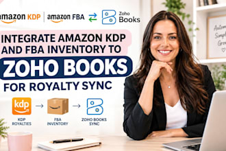 integrate amazon KDP and fba inventory to zoho books for royalty sync