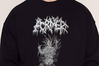 make metalcore logo with best detail